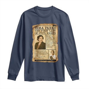 Vintage Newspaper Rosa Parks Long Sleeve Shirt Civil Rights Hero
