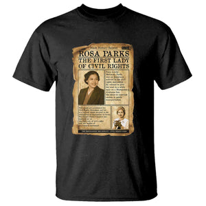 Vintage Newspaper Rosa Parks T Shirt Civil Rights Hero