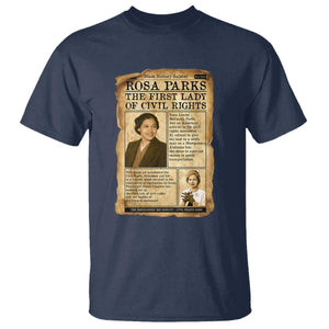 Vintage Newspaper Rosa Parks T Shirt Civil Rights Hero