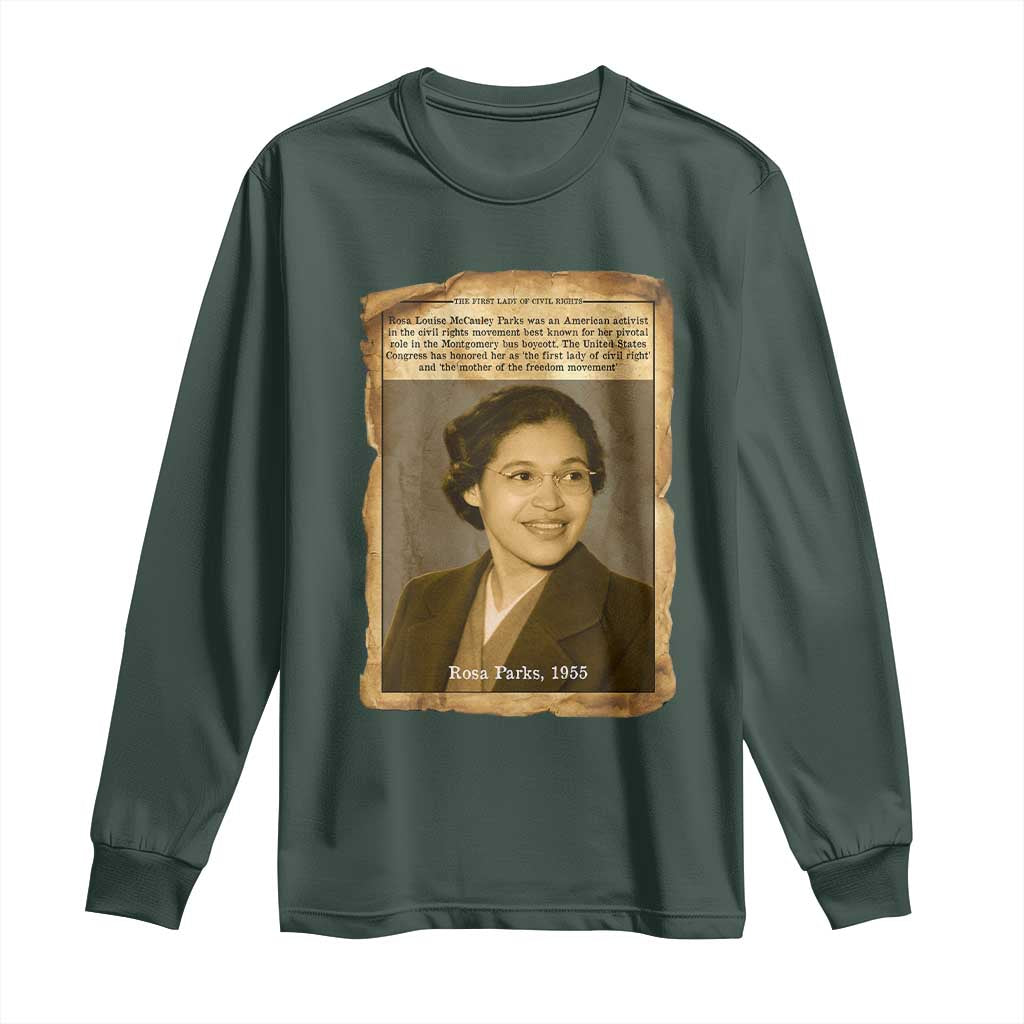 Vintage Rosa Parks Long Sleeve Shirt First Lady Of Civil Rights