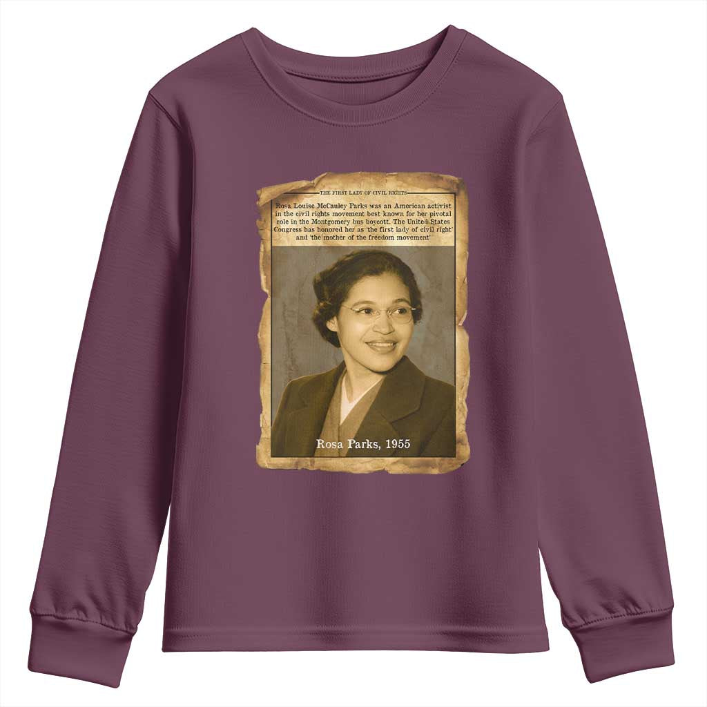 Vintage Rosa Parks Youth Sweatshirt First Lady Of Civil Rights