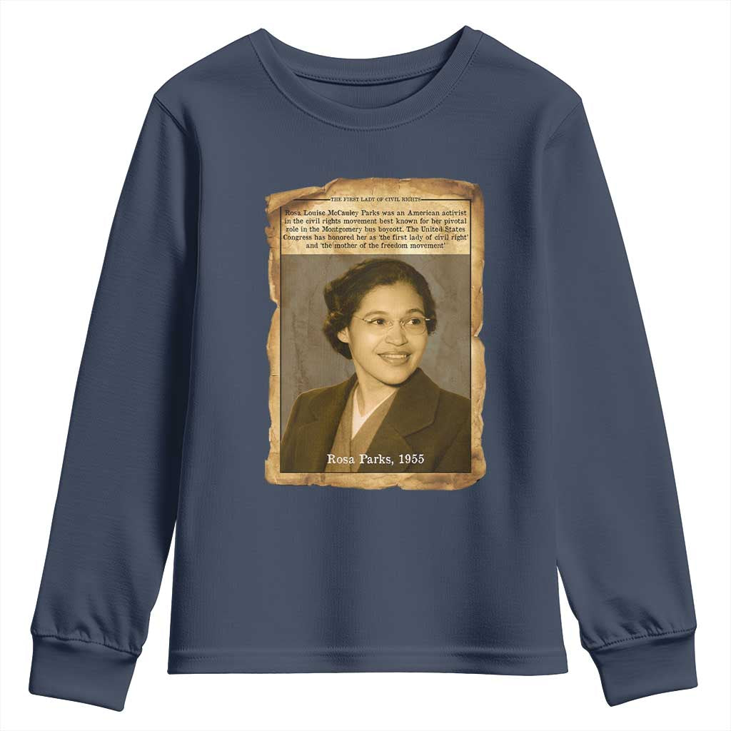 Vintage Rosa Parks Youth Sweatshirt First Lady Of Civil Rights