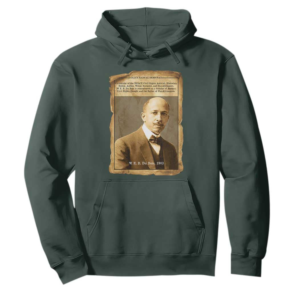 Vintage Newspaper W E B Du Bois Hoodie Civil Rights Pioneer