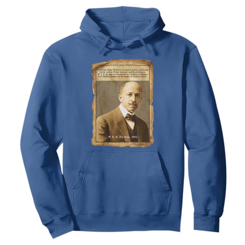 Vintage Newspaper W E B Du Bois Hoodie Civil Rights Pioneer