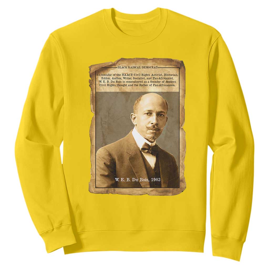 Vintage Newspaper W E B Du Bois Sweatshirt Civil Rights Pioneer