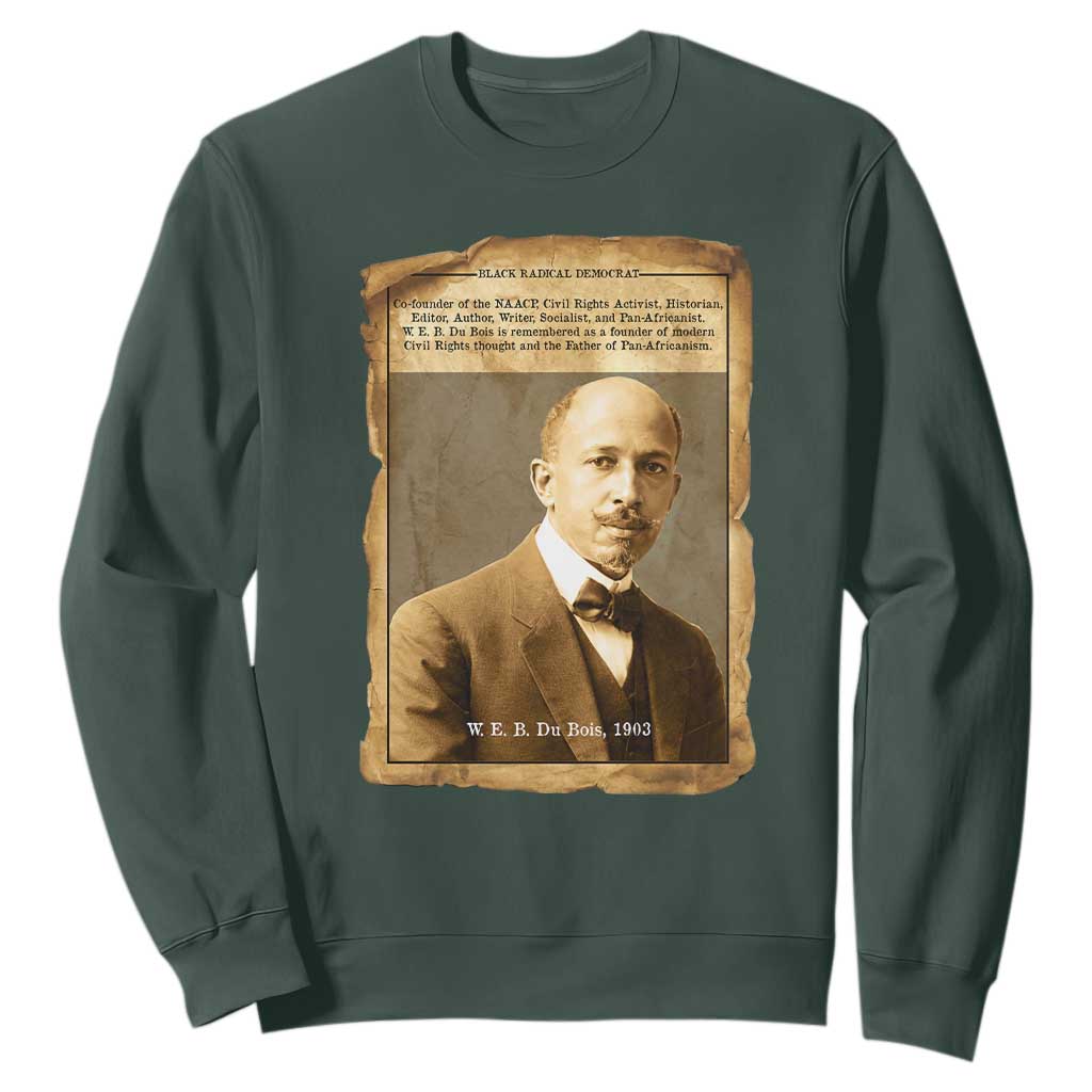 Vintage Newspaper W E B Du Bois Sweatshirt Civil Rights Pioneer