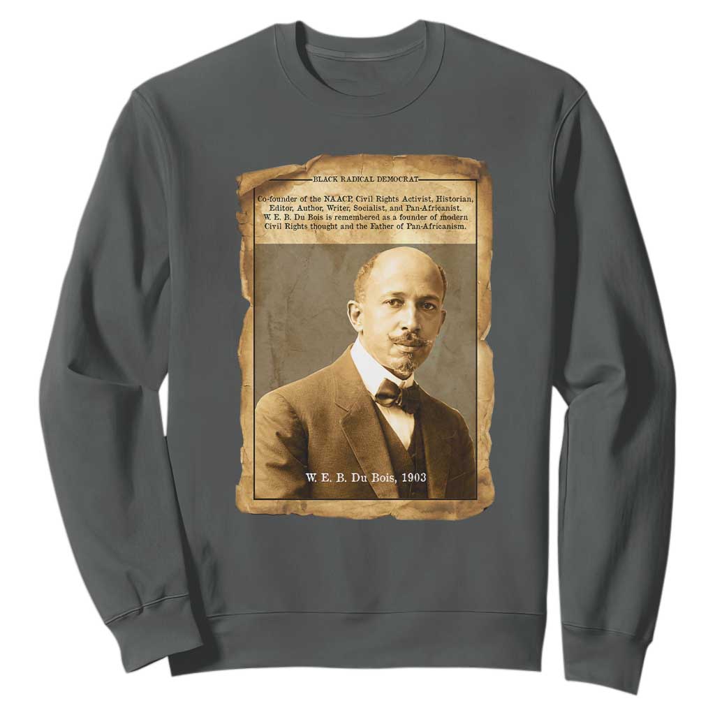 Vintage Newspaper W E B Du Bois Sweatshirt Civil Rights Pioneer