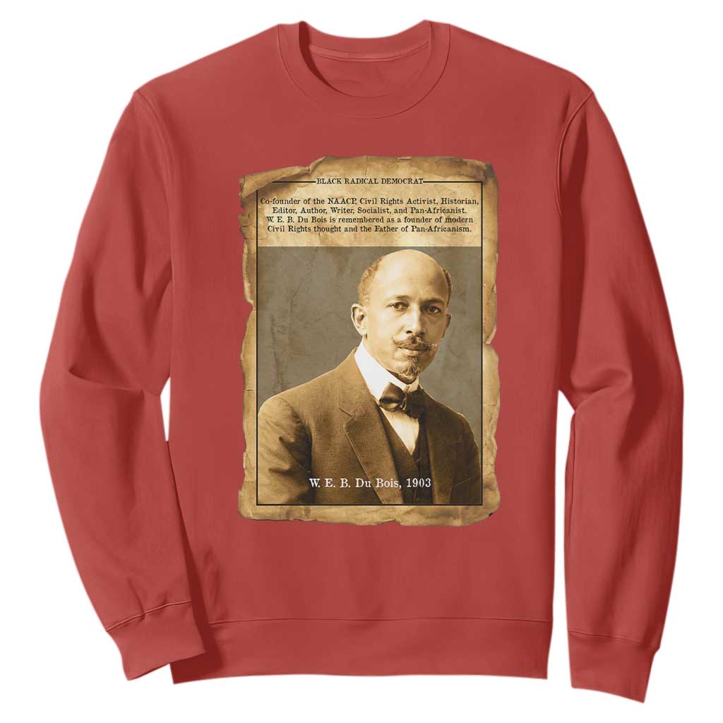 Vintage Newspaper W E B Du Bois Sweatshirt Civil Rights Pioneer