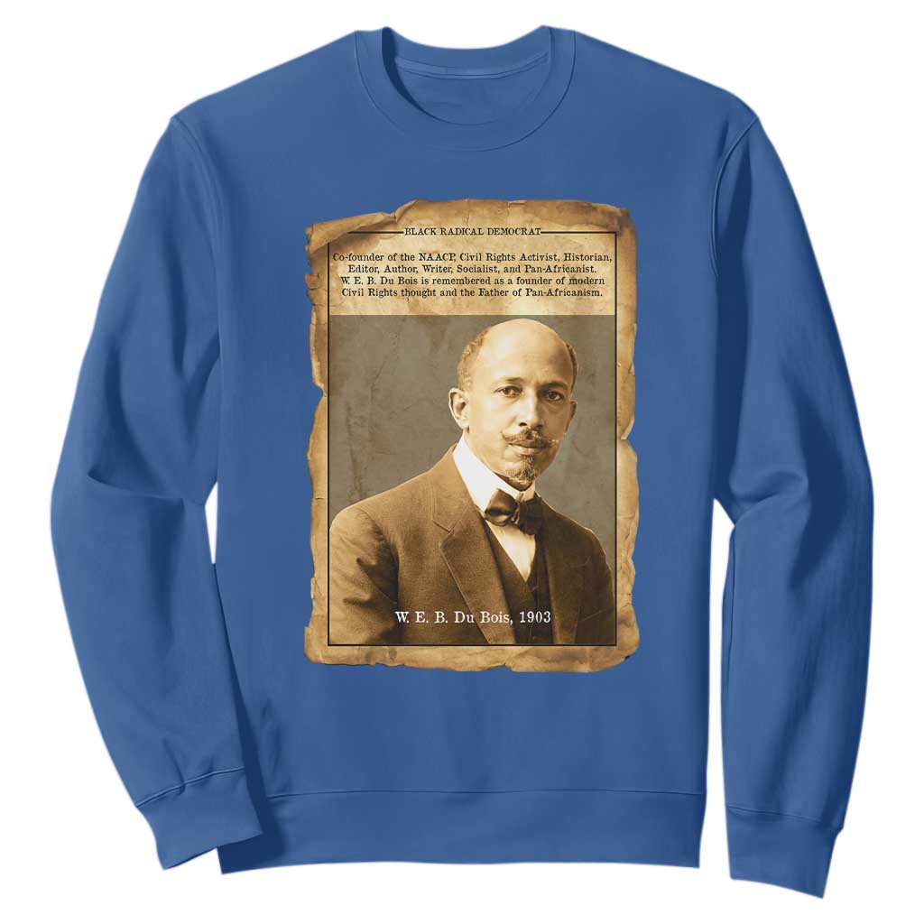 Vintage Newspaper W E B Du Bois Sweatshirt Civil Rights Pioneer