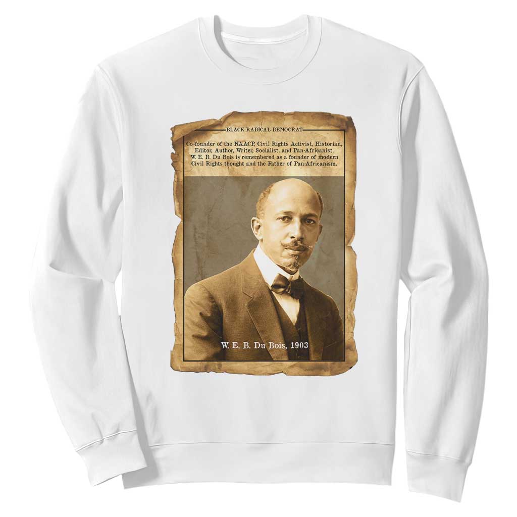 Vintage Newspaper W E B Du Bois Sweatshirt Civil Rights Pioneer