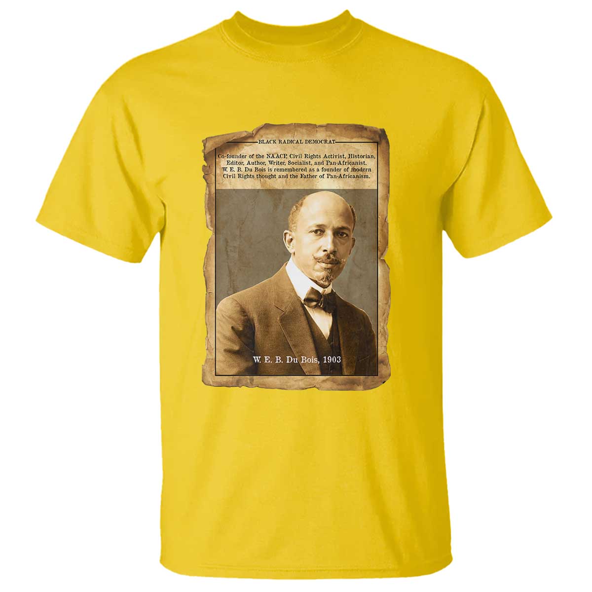 Vintage Newspaper W E B Du Bois T Shirt Civil Rights Pioneer