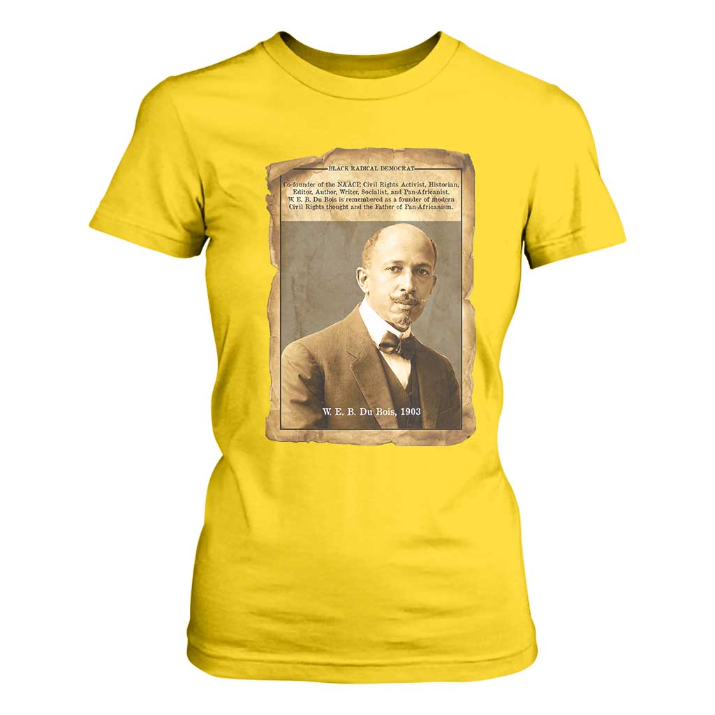 Vintage Newspaper W E B Du Bois T Shirt For Women Civil Rights Pioneer