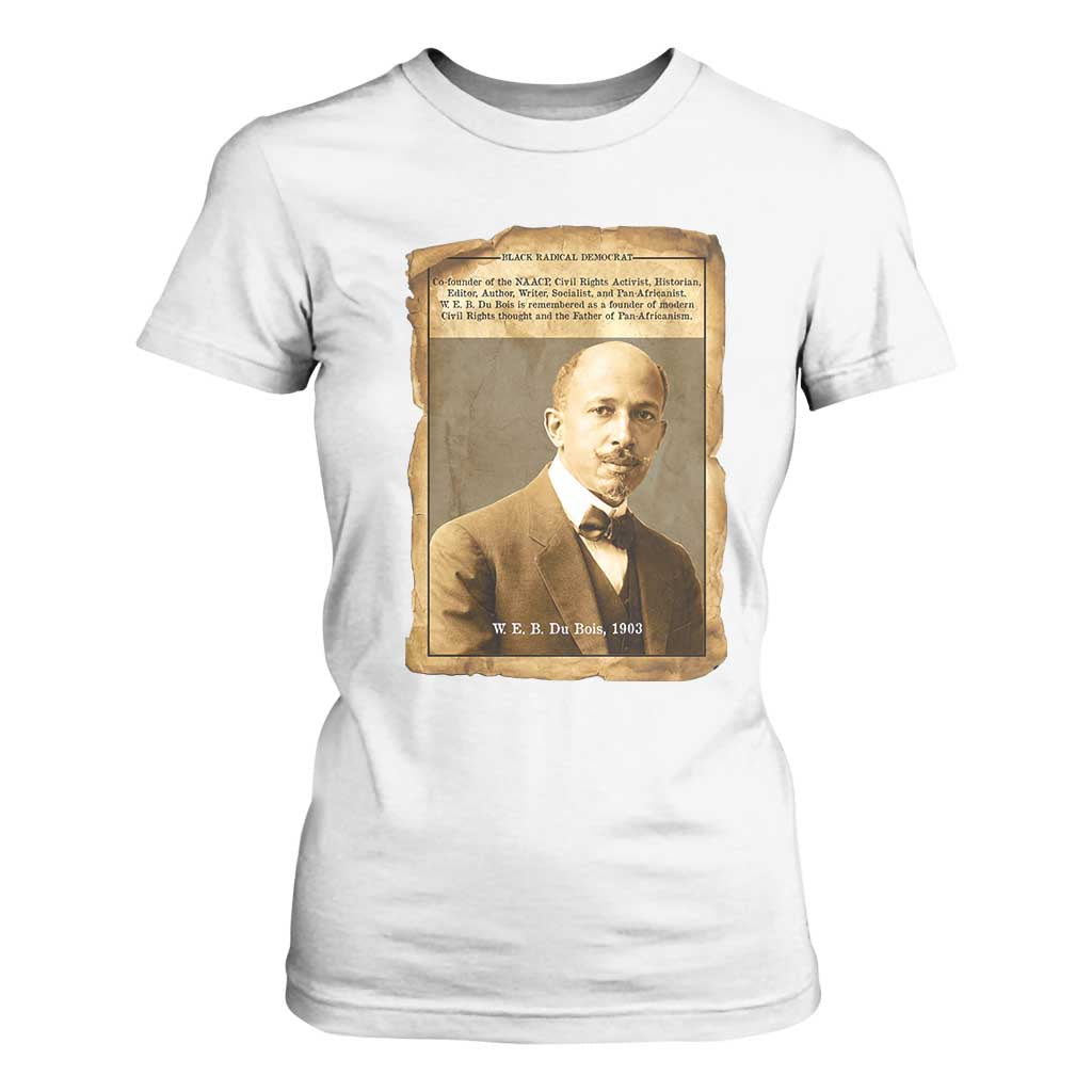Vintage Newspaper W E B Du Bois T Shirt For Women Civil Rights Pioneer