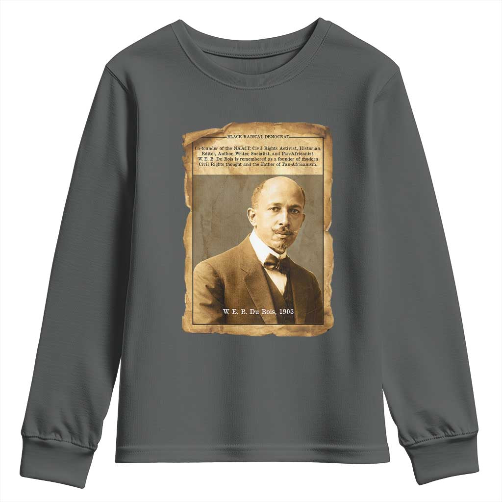Vintage Newspaper W E B Du Bois Youth Sweatshirt Civil Rights Pioneer