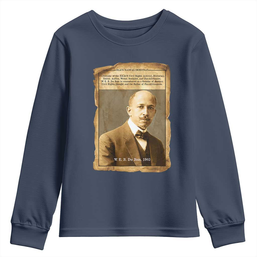 Vintage Newspaper W E B Du Bois Youth Sweatshirt Civil Rights Pioneer