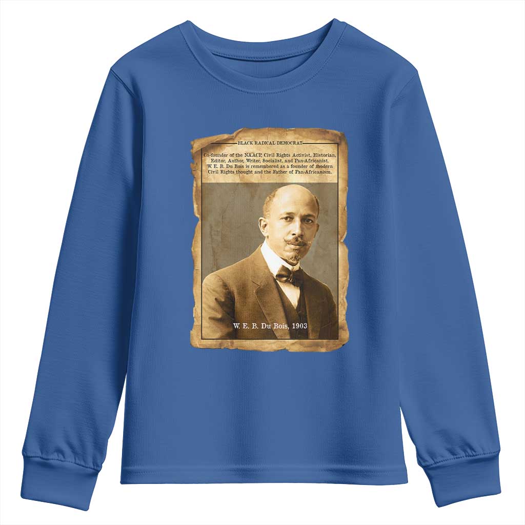 Vintage Newspaper W E B Du Bois Youth Sweatshirt Civil Rights Pioneer