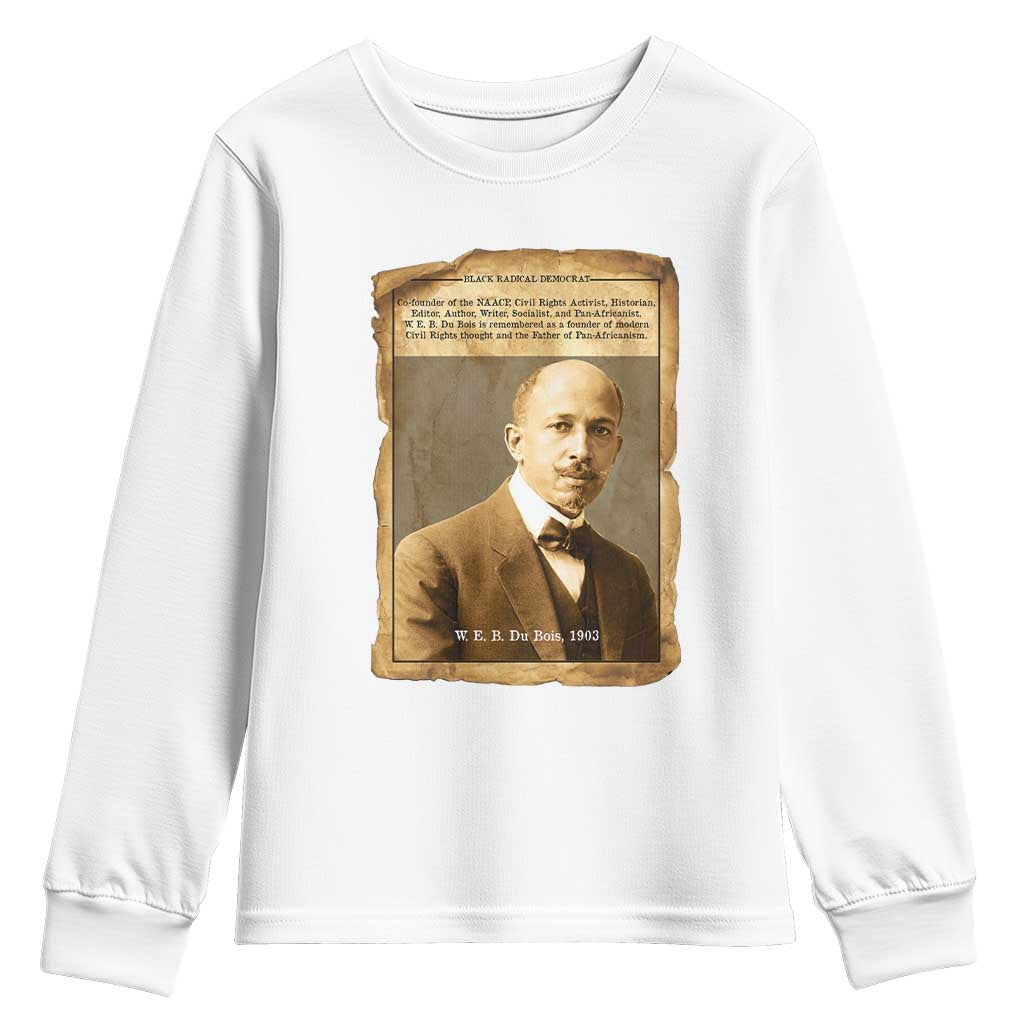 Vintage Newspaper W E B Du Bois Youth Sweatshirt Civil Rights Pioneer