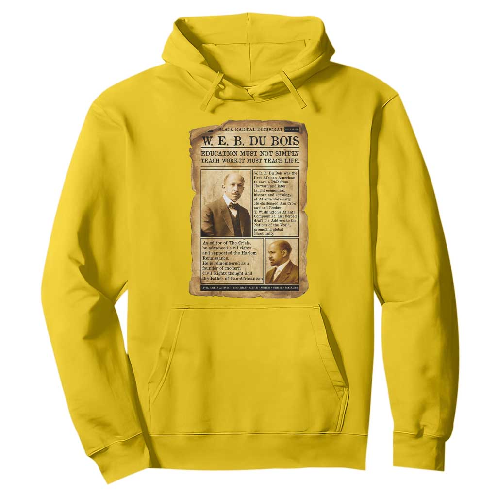 Vintage Newspaper W E B Du Bois Hoodie African American Scholar