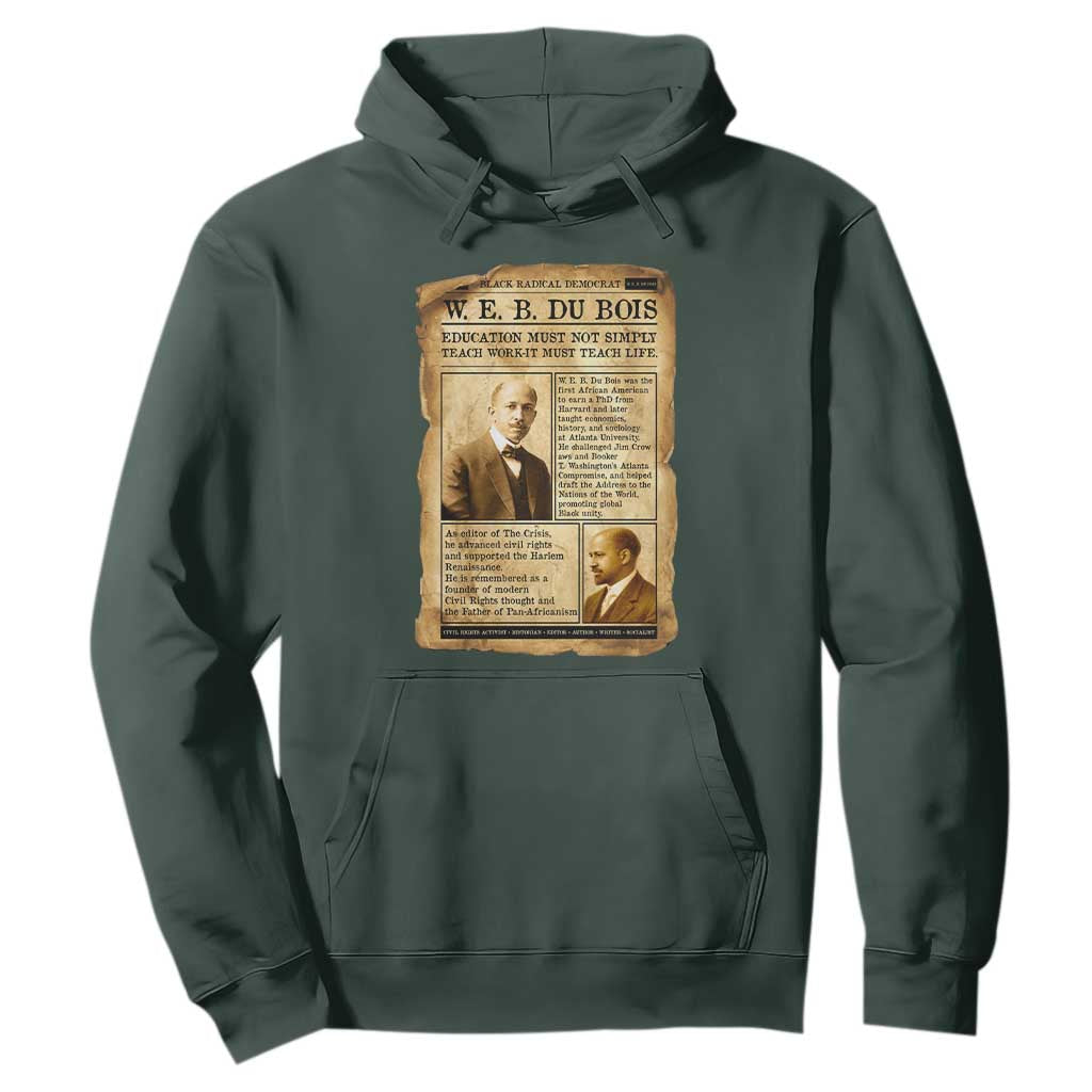 Vintage Newspaper W E B Du Bois Hoodie African American Scholar