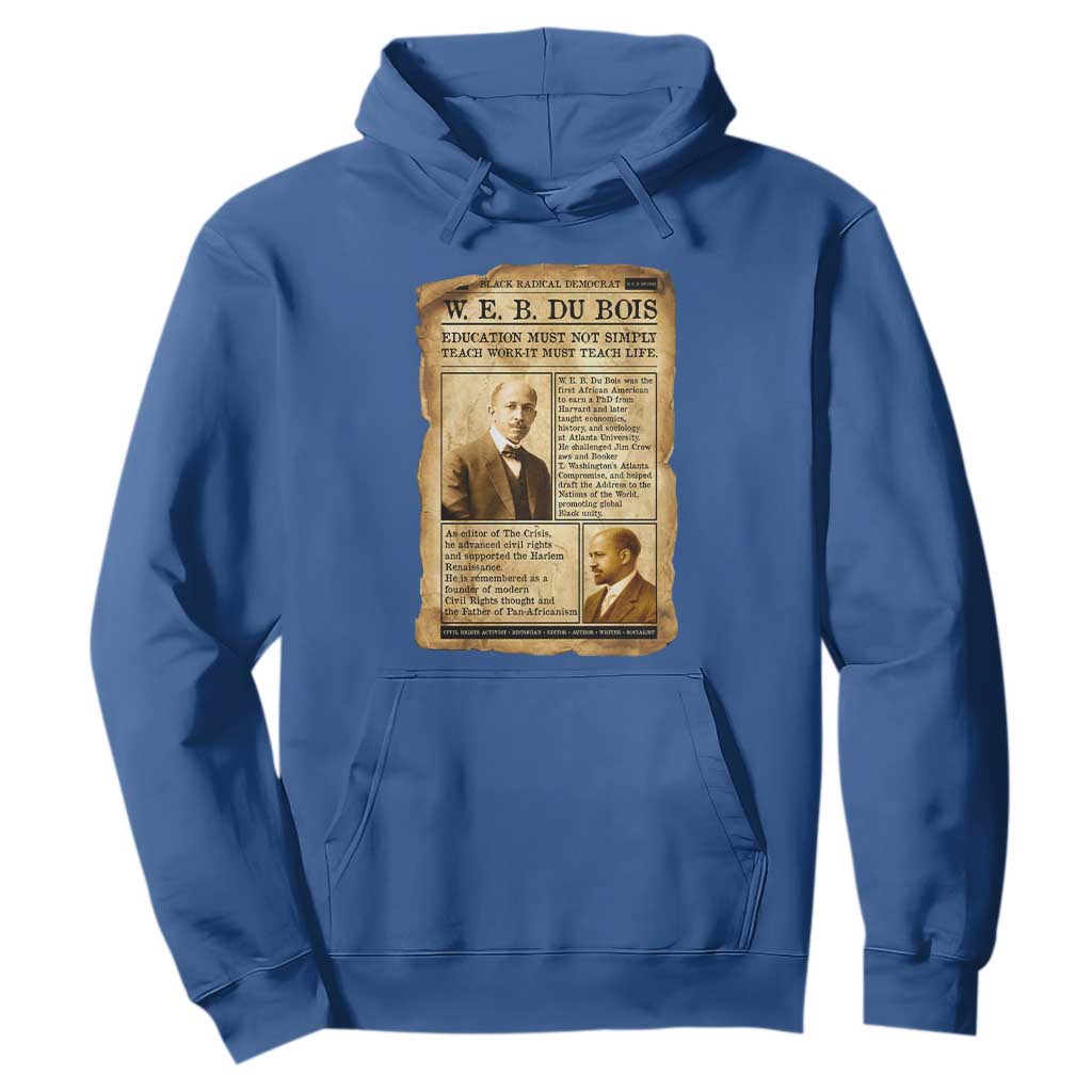 Vintage Newspaper W E B Du Bois Hoodie African American Scholar