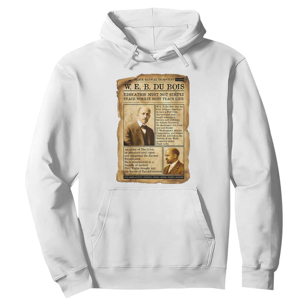 Vintage Newspaper W E B Du Bois Hoodie African American Scholar
