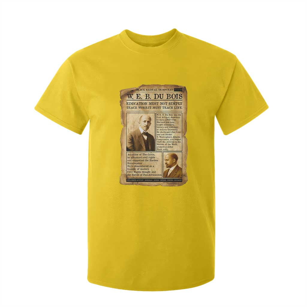 Vintage Newspaper W E B Du Bois T Shirt For Kid African American Scholar