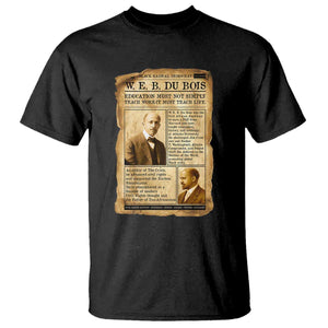 Vintage Newspaper W E B Du Bois T Shirt African American Scholar