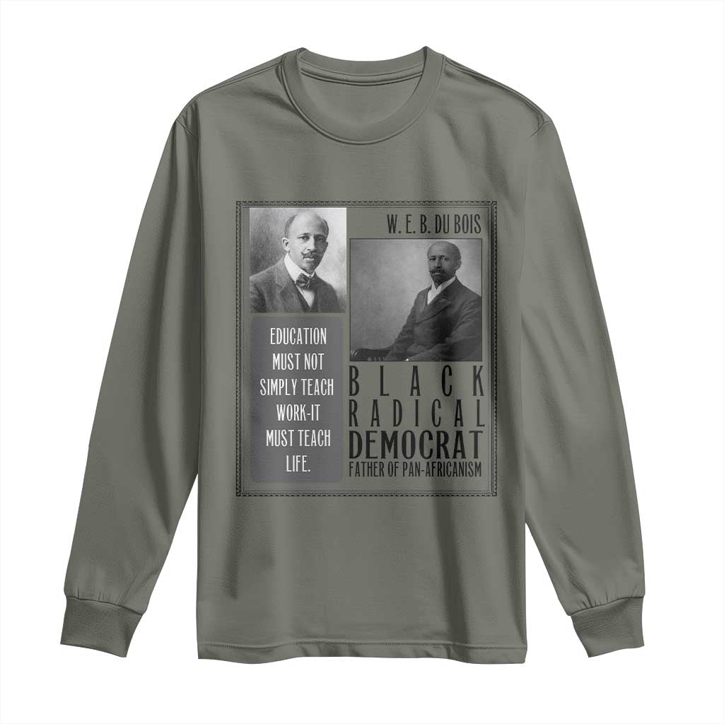 W E B Du Bois Long Sleeve Shirt Pan Africanism Intellectual Leader