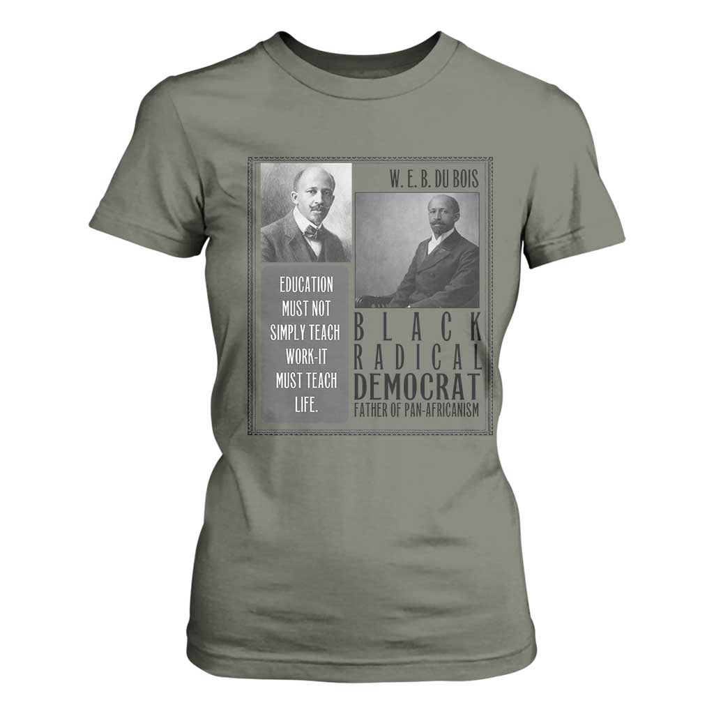 W E B Du Bois T Shirt For Women Pan Africanism Intellectual Leader