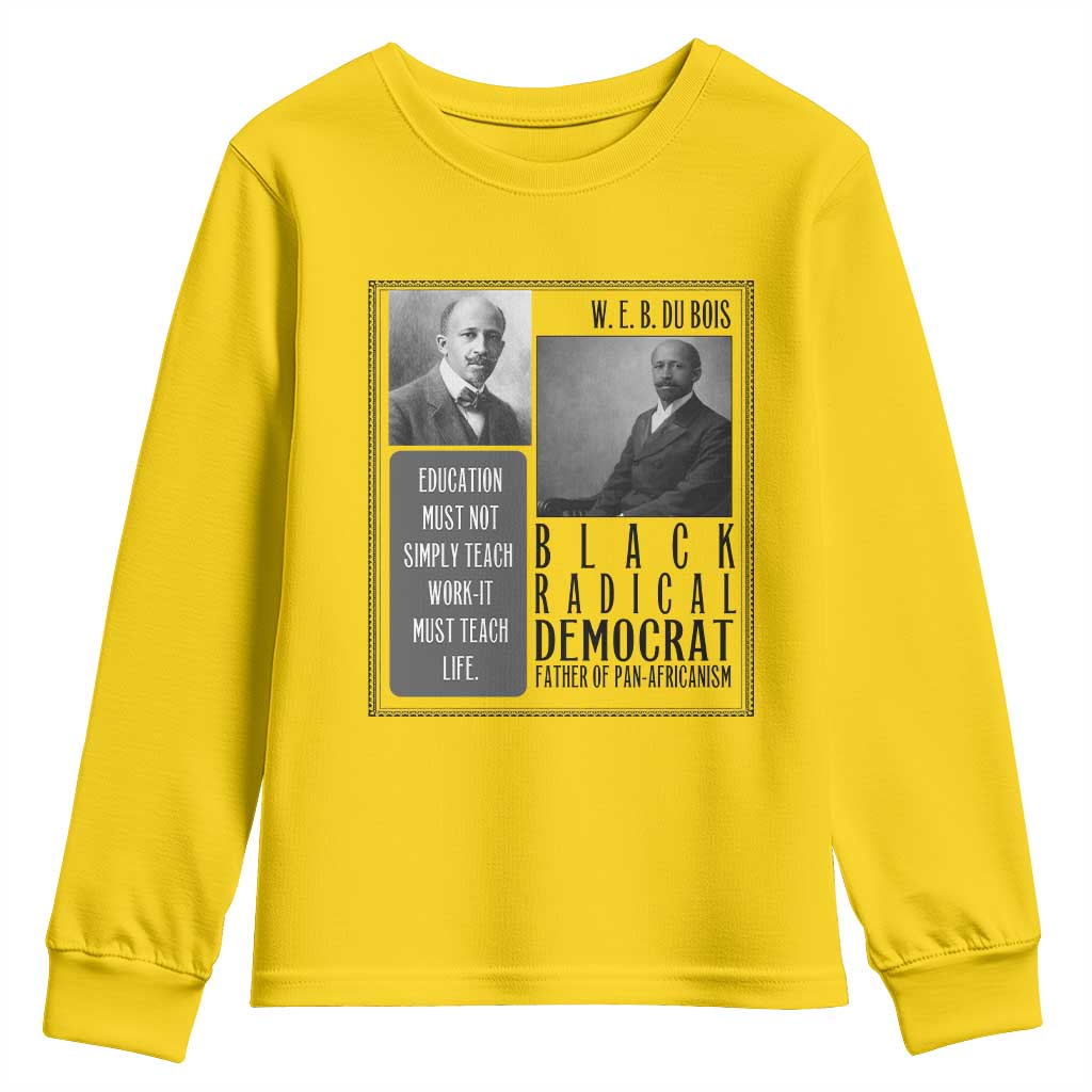 W E B Du Bois Youth Sweatshirt Pan Africanism Intellectual Leader