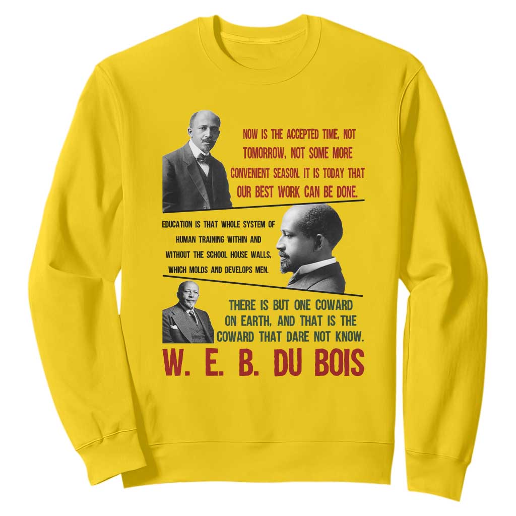 W E B Du Bois Education And Human Development Quote Sweatshirt
