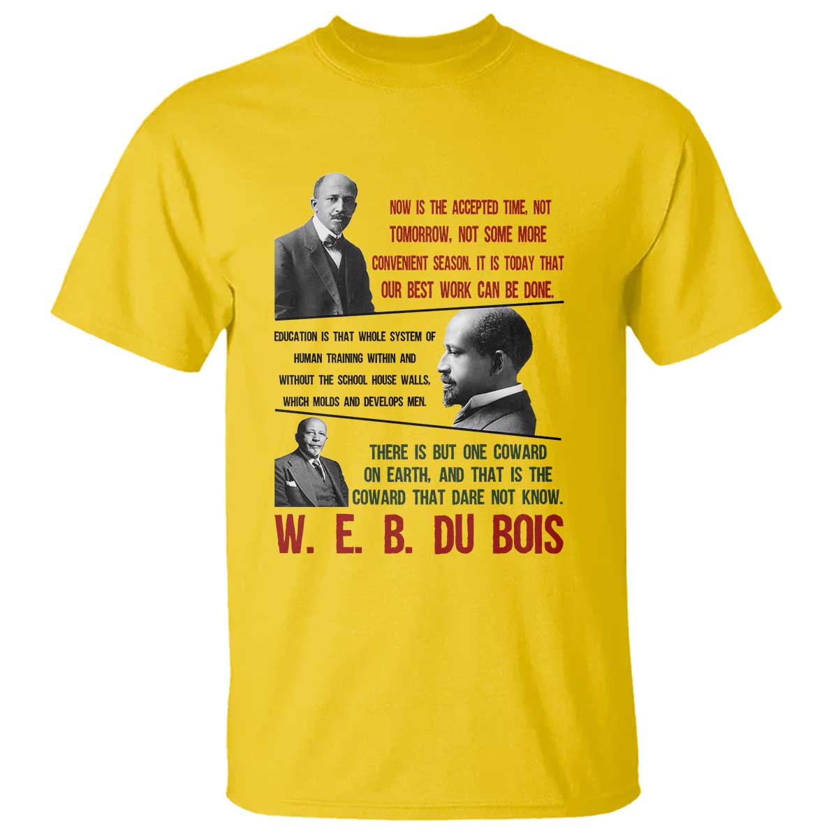 W E B Du Bois Education And Human Development Quote T Shirt
