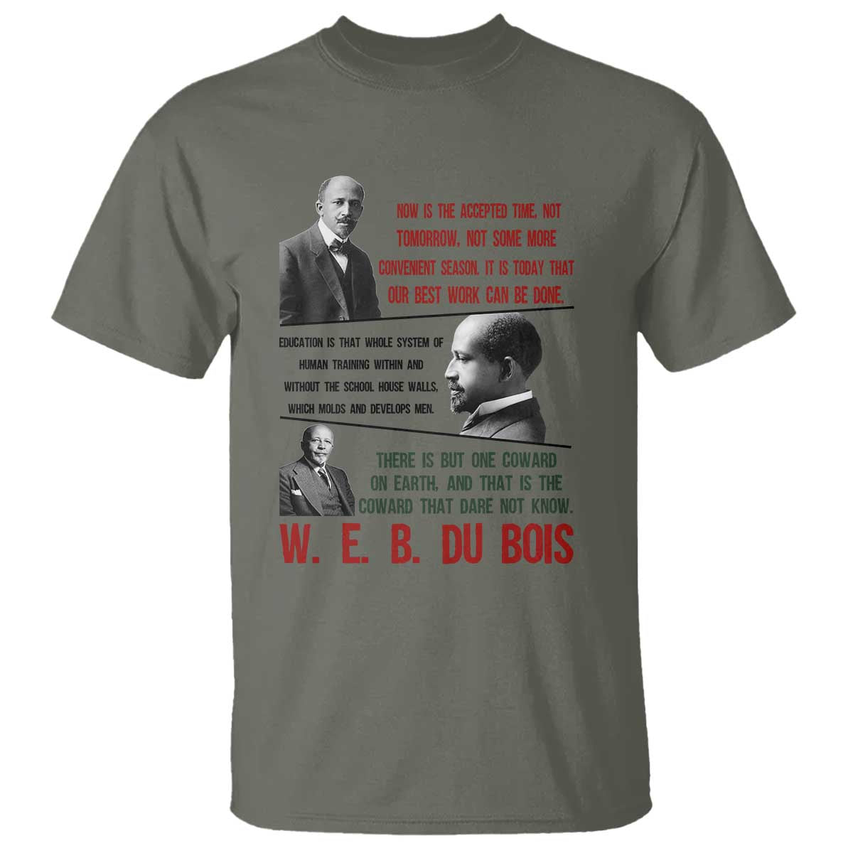 W E B Du Bois Education And Human Development Quote T Shirt