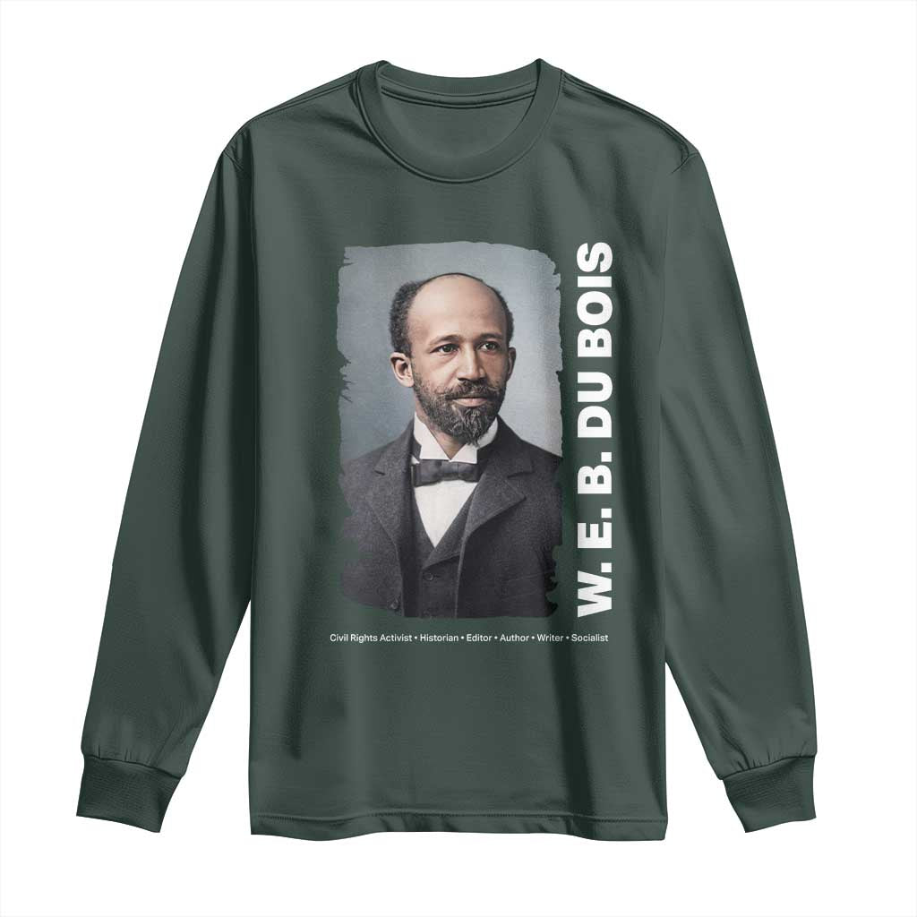 W E B Du Bois Long Sleeve Shirt Black Thought Leader And Intellectual Legacy