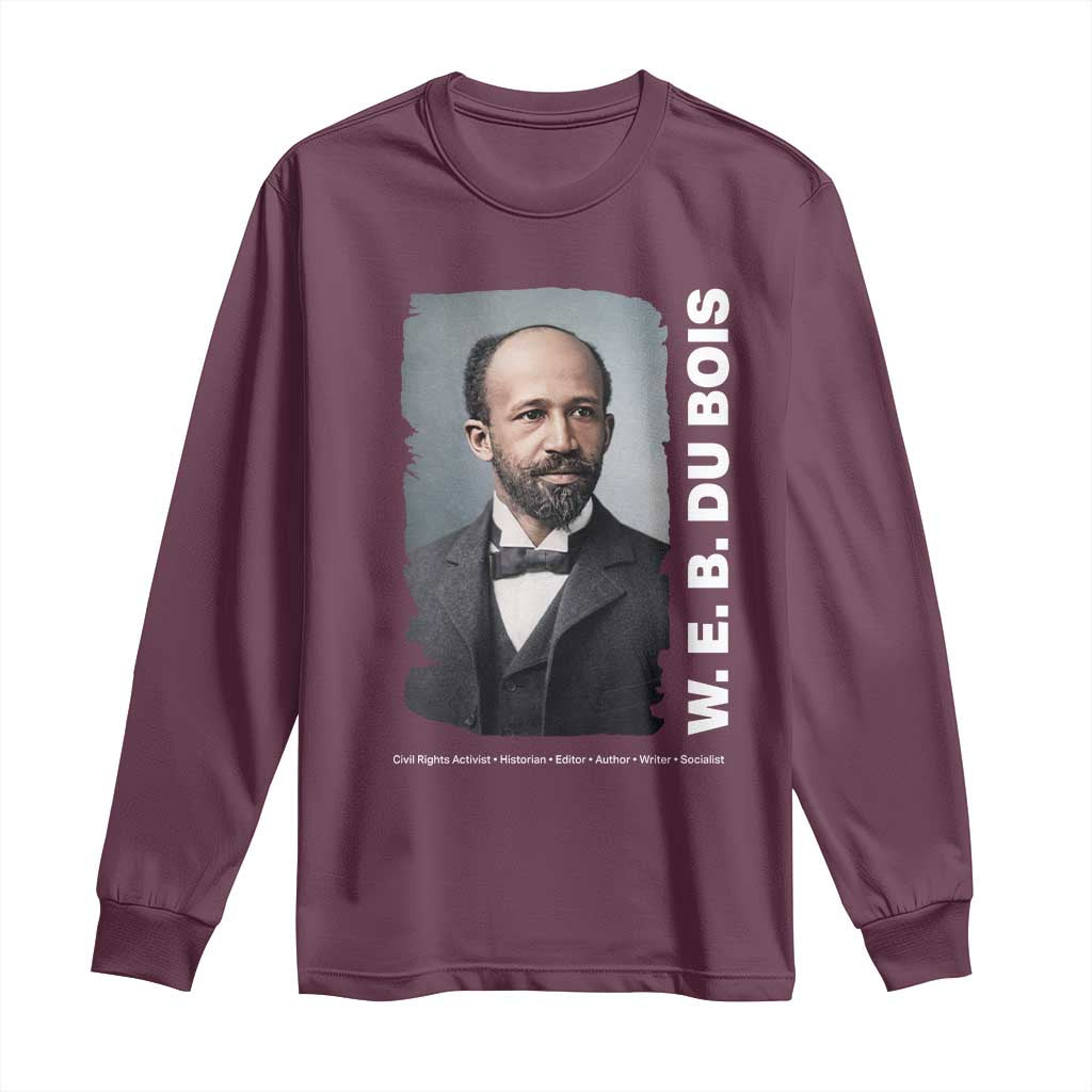 W E B Du Bois Long Sleeve Shirt Black Thought Leader And Intellectual Legacy