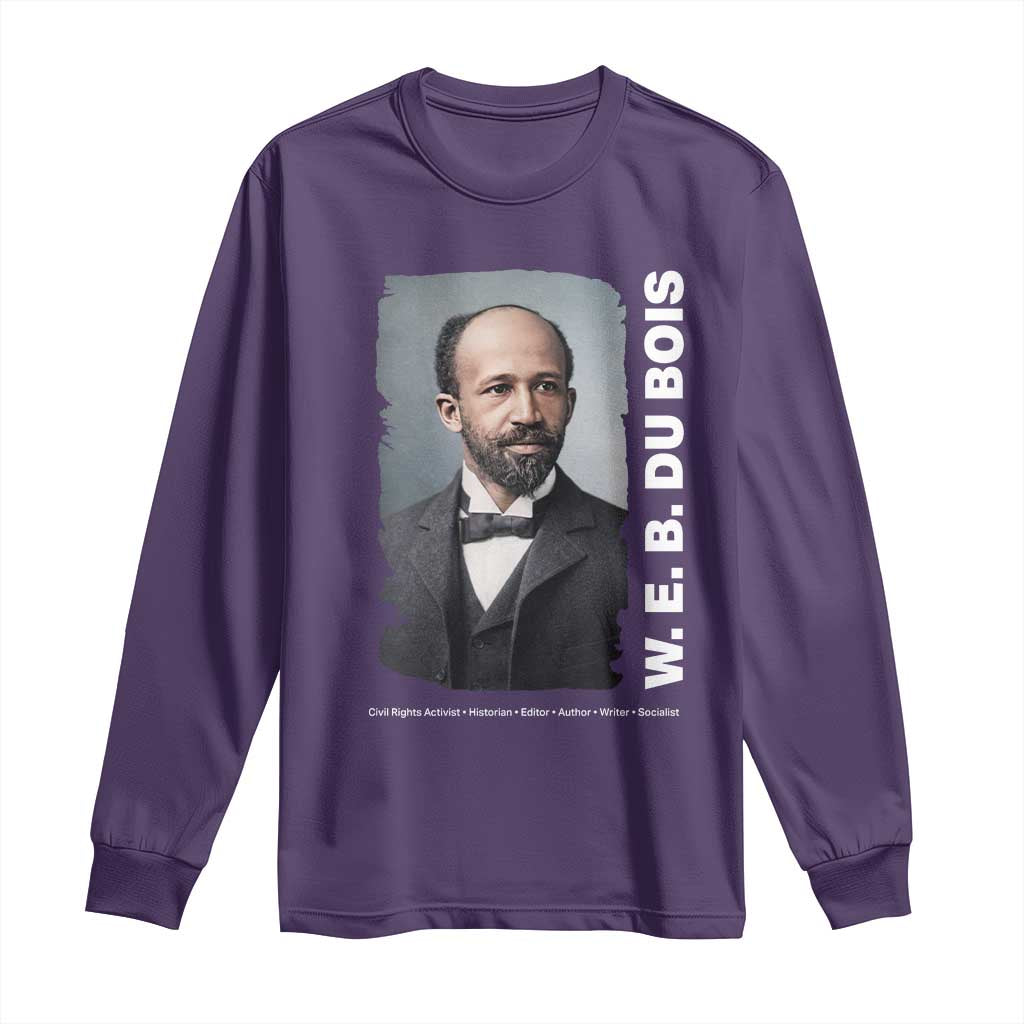 W E B Du Bois Long Sleeve Shirt Black Thought Leader And Intellectual Legacy