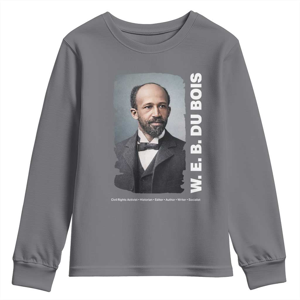 W E B Du Bois Youth Sweatshirt Black Thought Leader And Intellectual Legacy