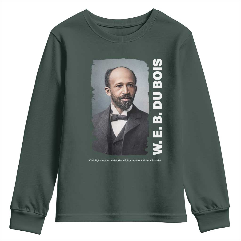W E B Du Bois Youth Sweatshirt Black Thought Leader And Intellectual Legacy