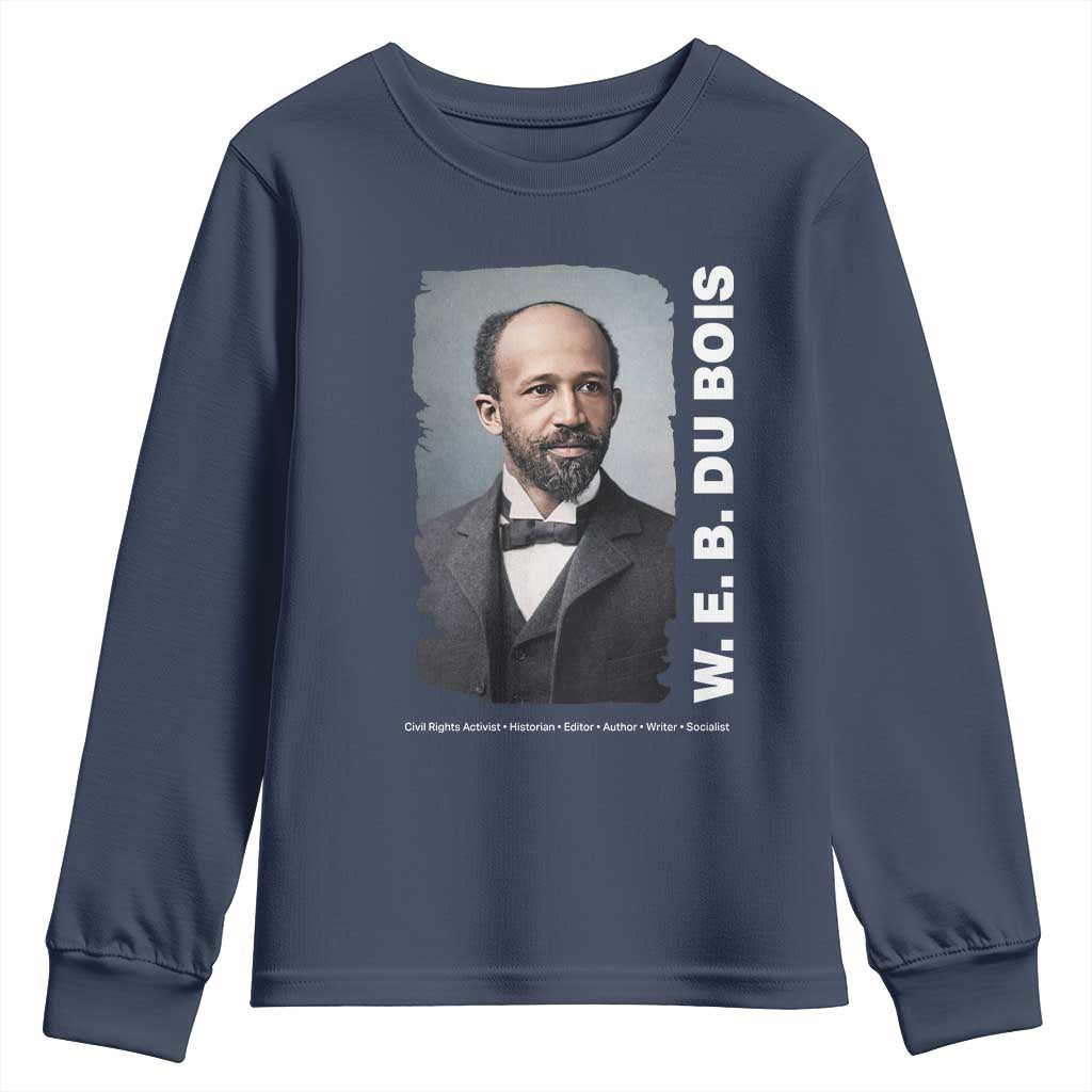 W E B Du Bois Youth Sweatshirt Black Thought Leader And Intellectual Legacy