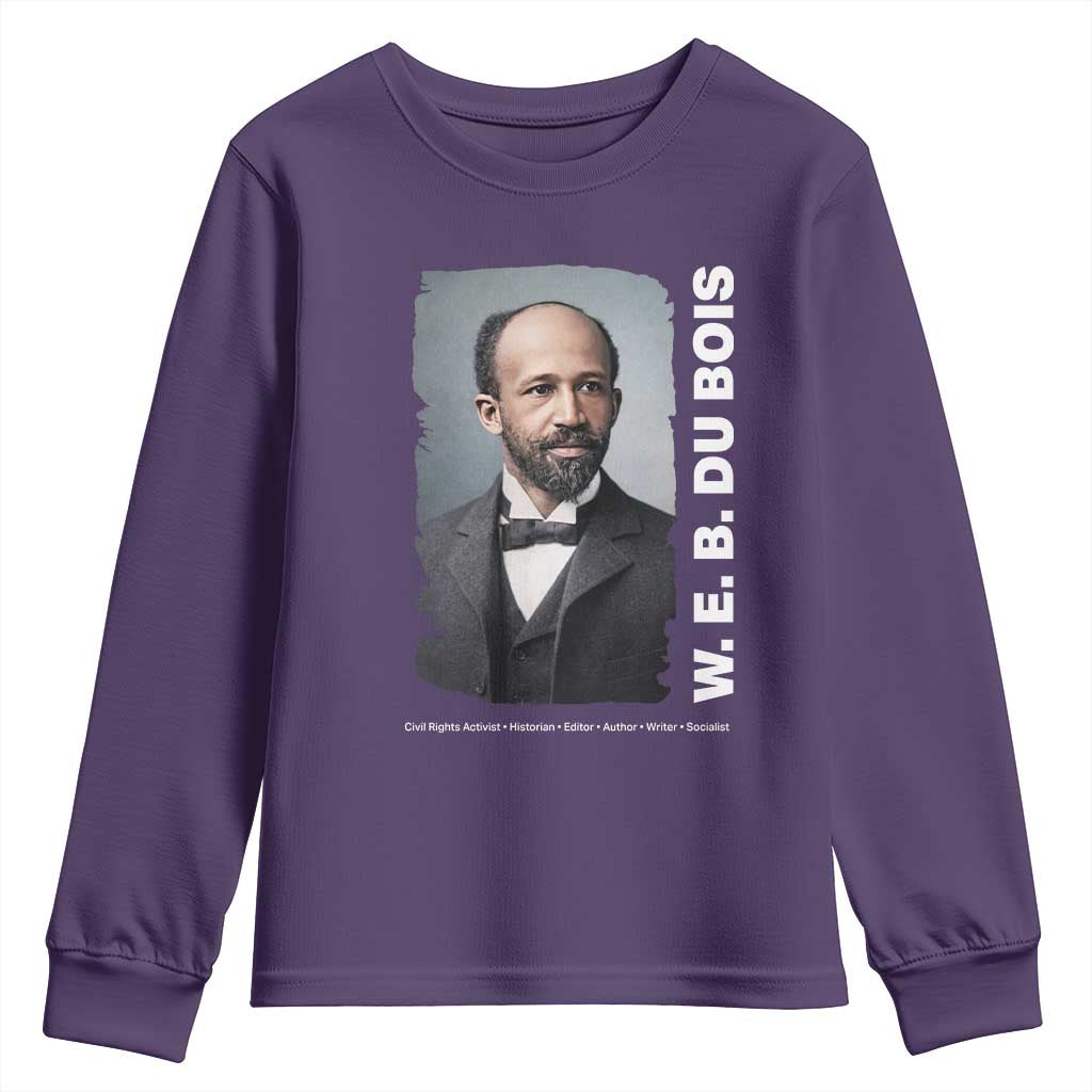 W E B Du Bois Youth Sweatshirt Black Thought Leader And Intellectual Legacy