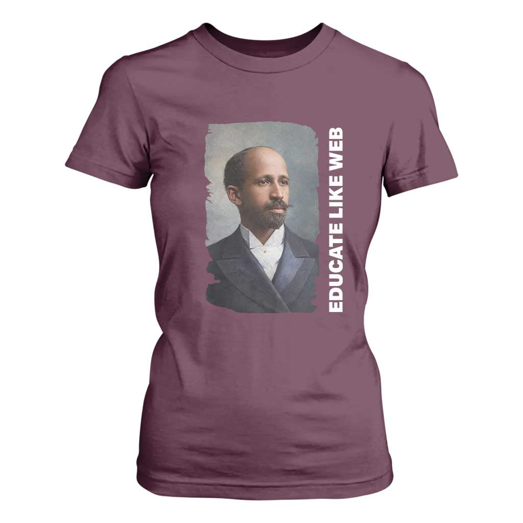 Educate Like W E B T Shirt For Women African American Heritage