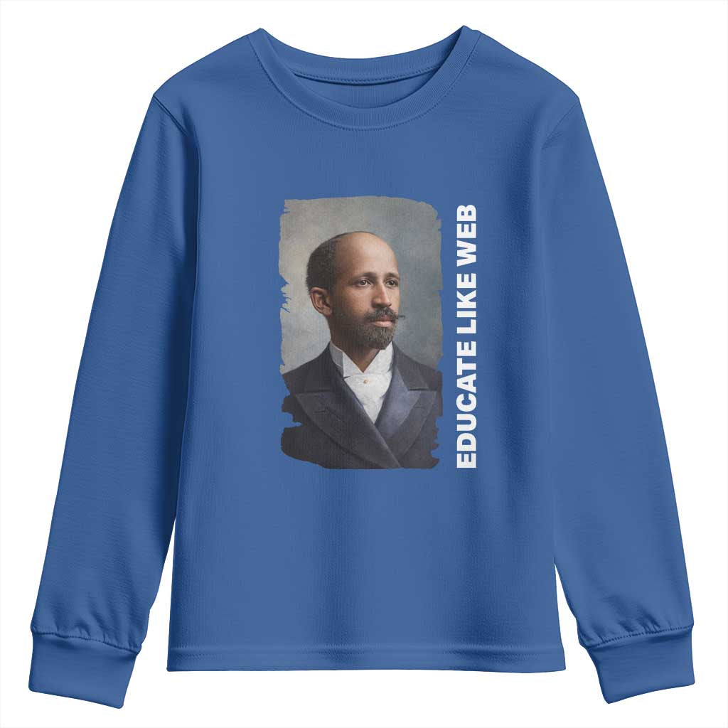 Educate Like W E B Youth Sweatshirt African American Heritage