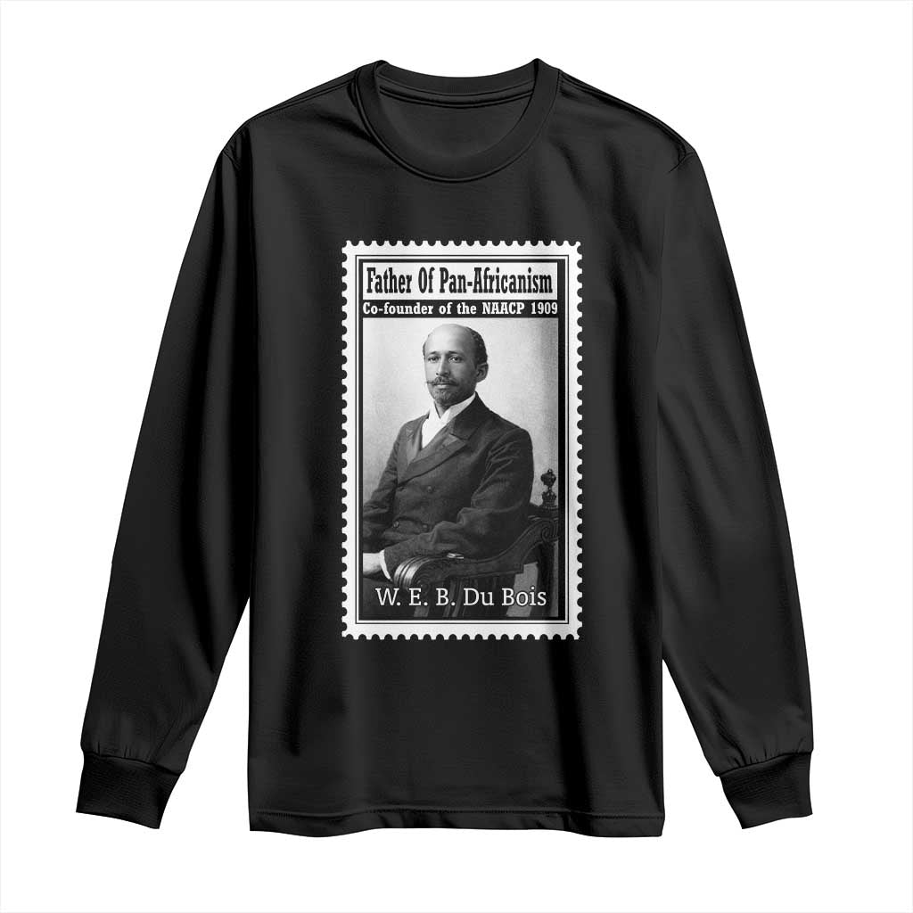 Vintage Stamp W E B Du Bois Long Sleeve Shirt Black Thought Leader