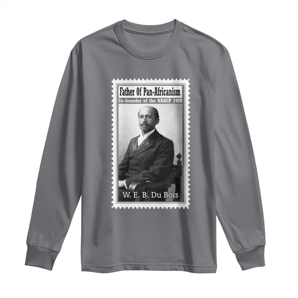 Vintage Stamp W E B Du Bois Long Sleeve Shirt Black Thought Leader