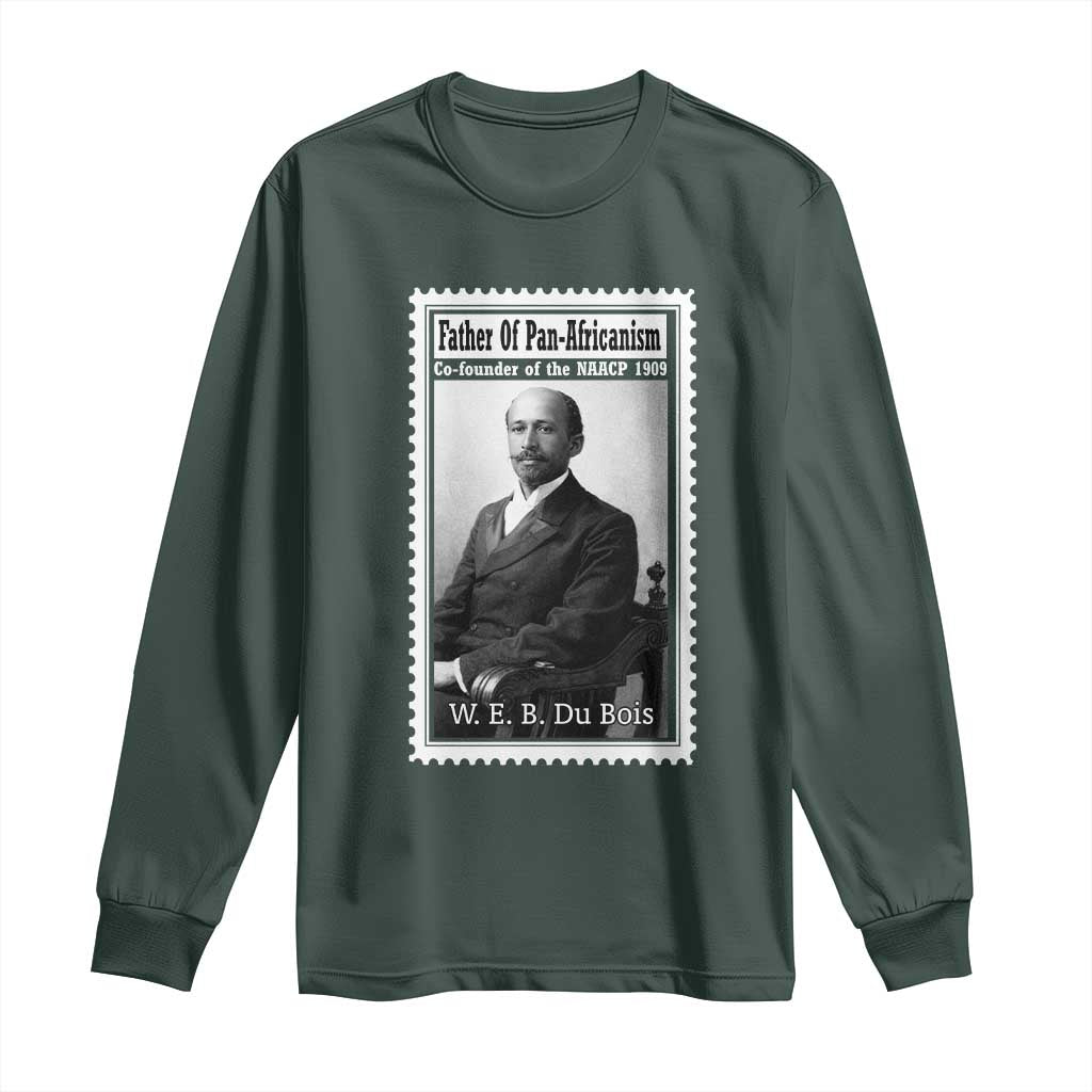 Vintage Stamp W E B Du Bois Long Sleeve Shirt Black Thought Leader
