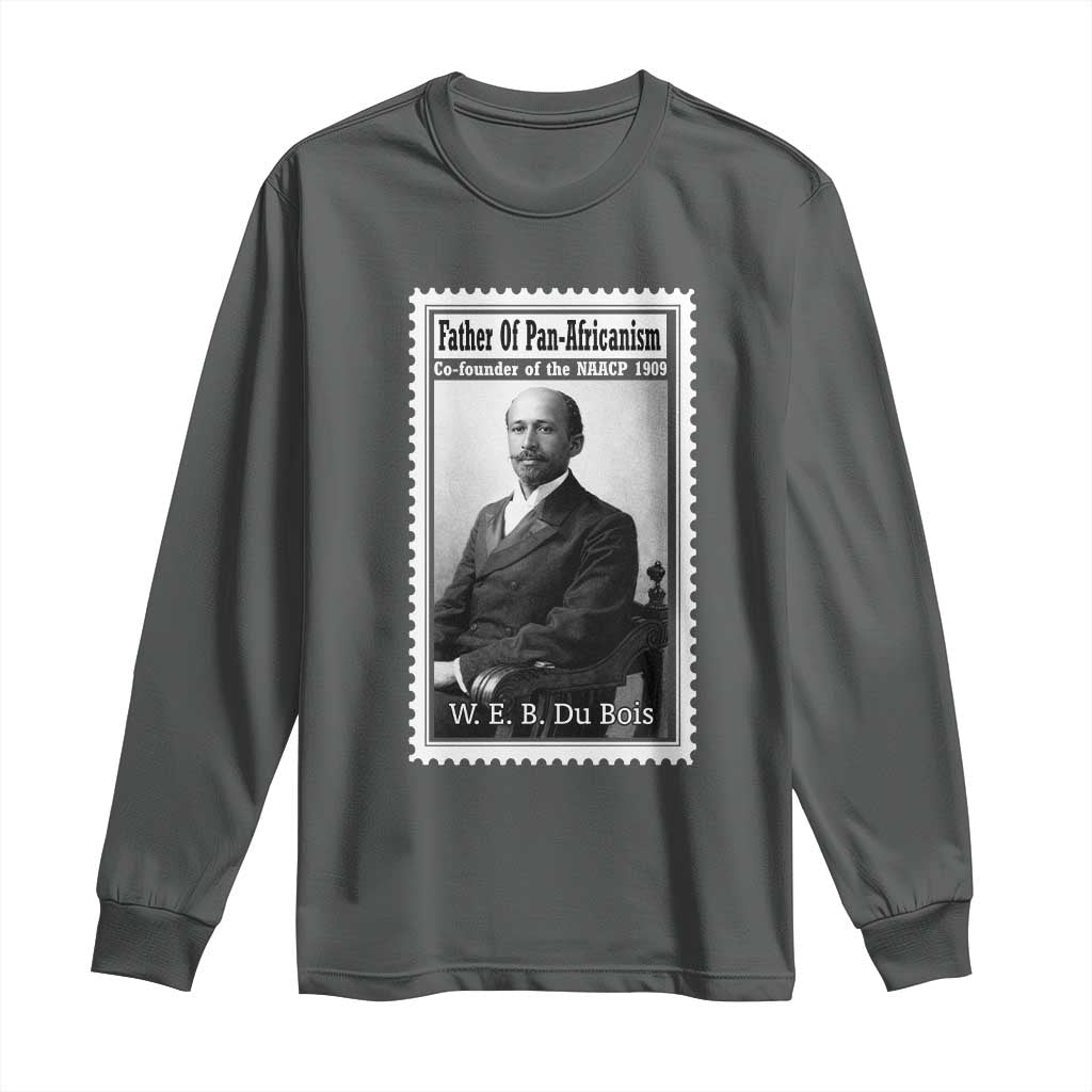 Vintage Stamp W E B Du Bois Long Sleeve Shirt Black Thought Leader