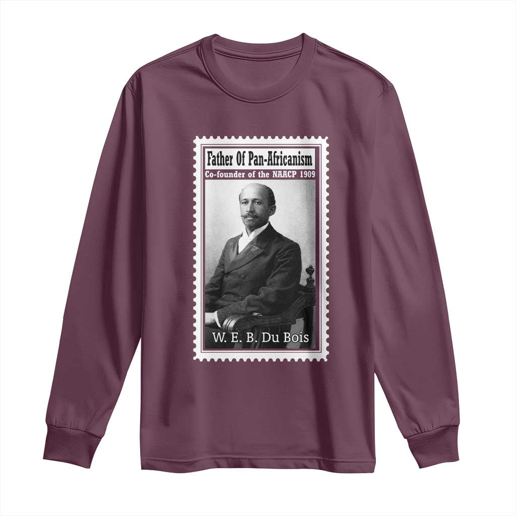 Vintage Stamp W E B Du Bois Long Sleeve Shirt Black Thought Leader