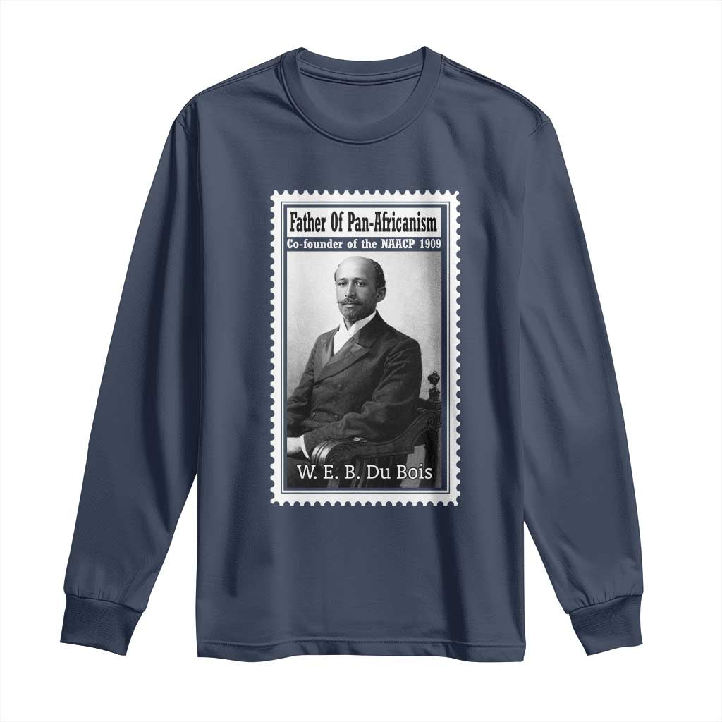 Vintage Stamp W E B Du Bois Long Sleeve Shirt Black Thought Leader