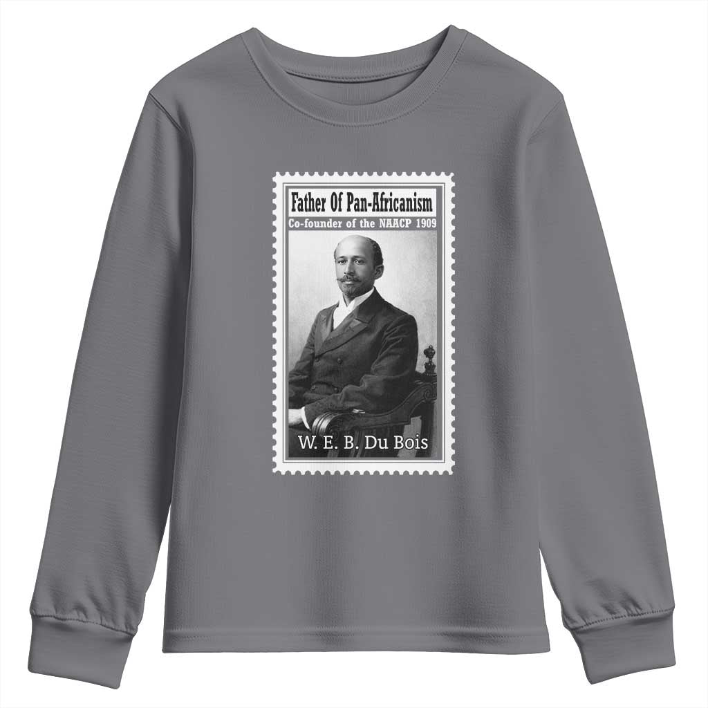 Vintage Stamp W E B Du Bois Youth Sweatshirt Black Thought Leader
