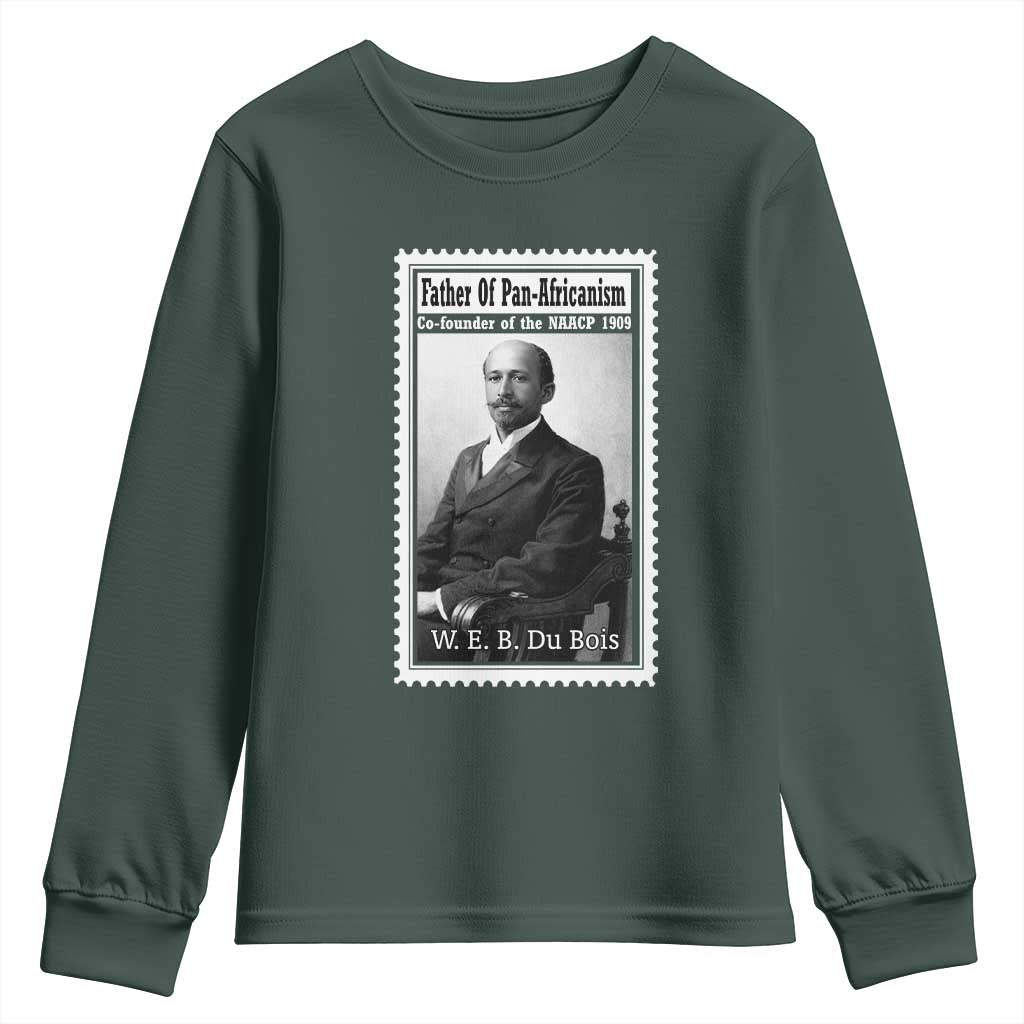 Vintage Stamp W E B Du Bois Youth Sweatshirt Black Thought Leader